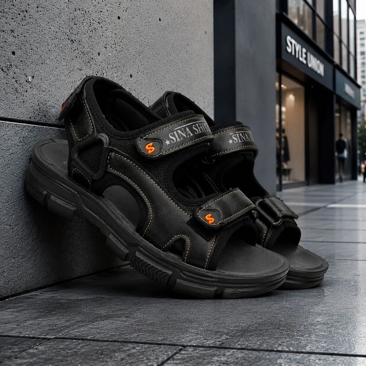 کفش صندل مردانه تابستانی مدل Sina Shoes -مشکی