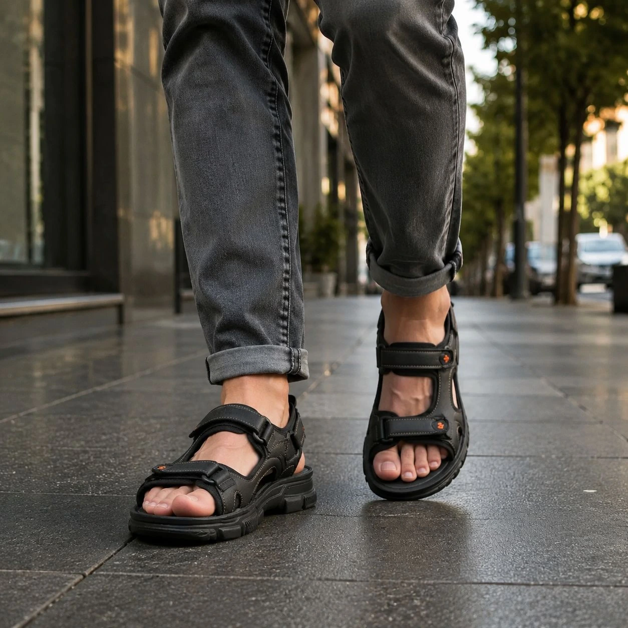 کفش صندل مردانه تابستانی مدل Sina Shoes -مشکی